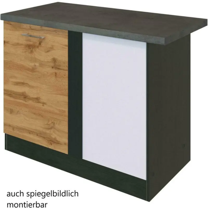 Eckunterschrank , Eichefarben