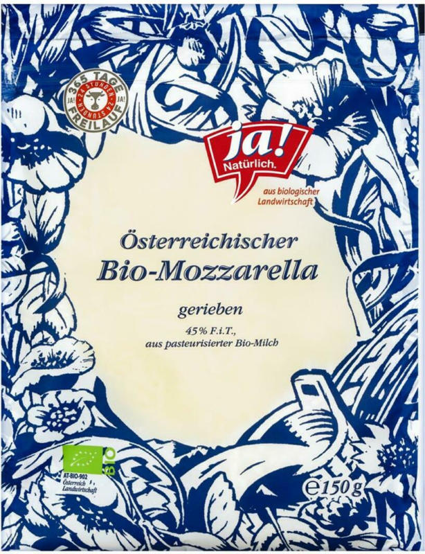 Ja! Natürlich Mozzarella gerieben