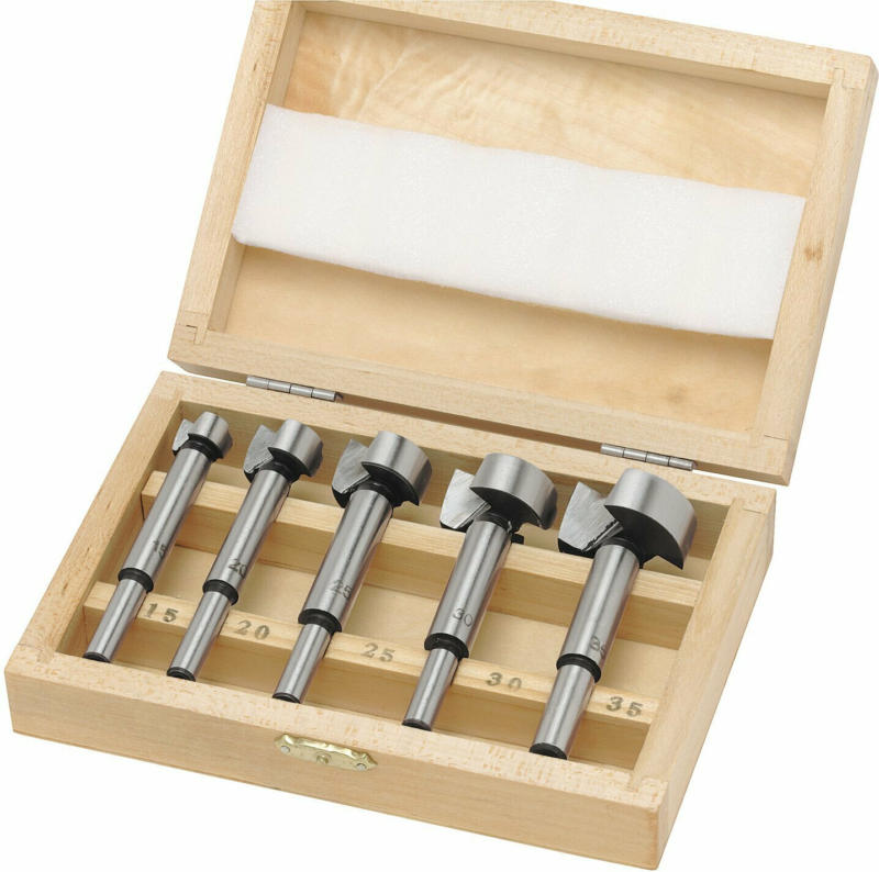 Forstner-Bohrersatz 5-teilig 15 mm - 35 mm