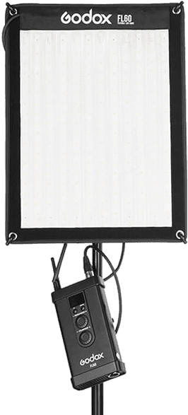 Flexibles LED-Panel FL60, 30x45cm, 1800 Lux, 60W, 3500-5600K, Schwarz