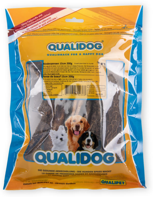 QUALIDOG Pansenstengel Rind 15cm 200g