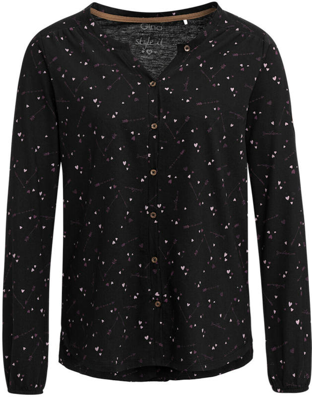 Damen Langarmshirt mit Knopfleiste