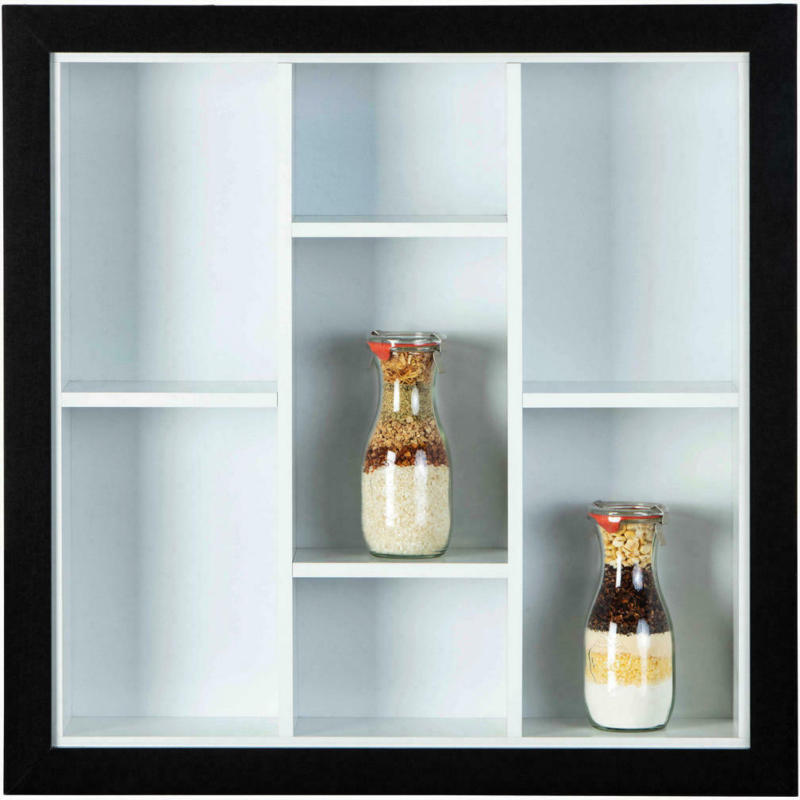 Vitrine Septem Schwarz Weiß B/h/t: Ca. 66,5x66,5x13,7 Cm
