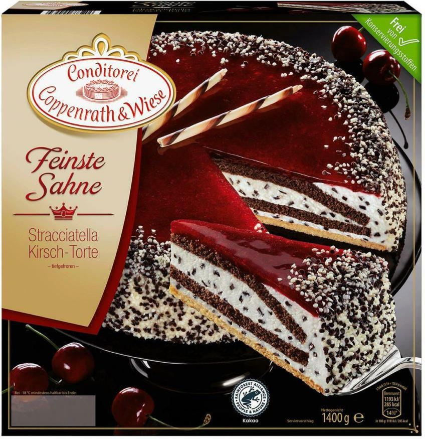 Coppenrath &amp; Wiese Feinste Sahne Stracciatella-Kirsch-Torte ️ Online ...