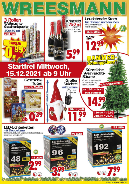 Handelsangebote ⏲ Öffnungszeiten für Wreesmann Hauptstraße 48, 26842