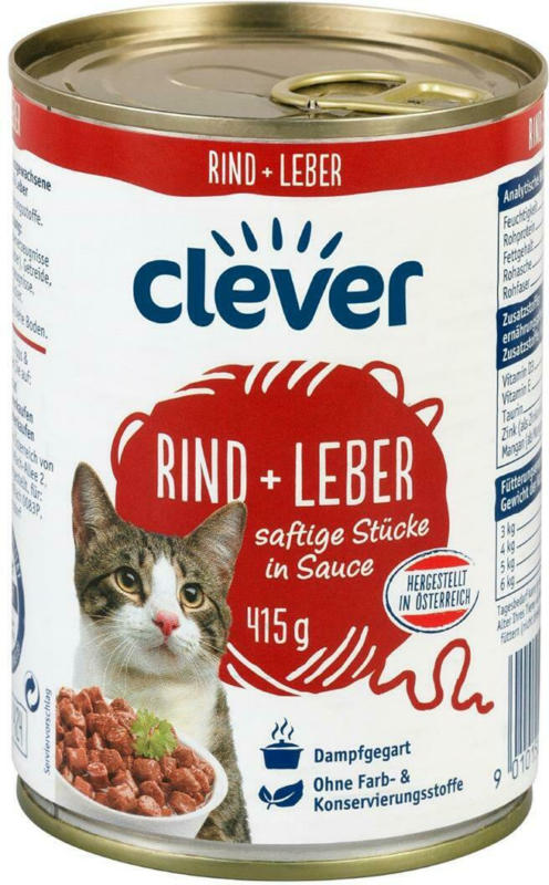 Clever Katze Rind & Leber