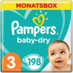 OTTO'S Pampers Baby-Dry t. 3, boîte mensuelle, 198 pces -