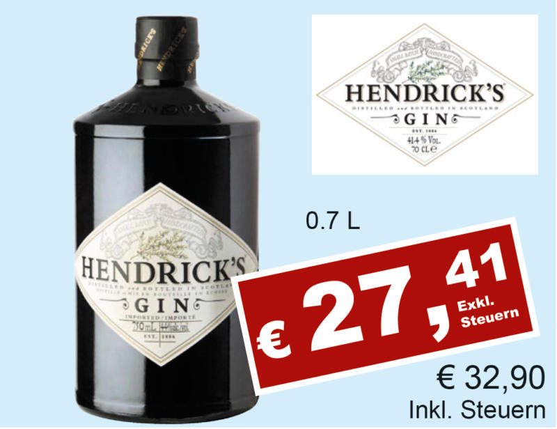 Hendrick's Gin mit Gurken Spiral Schneider