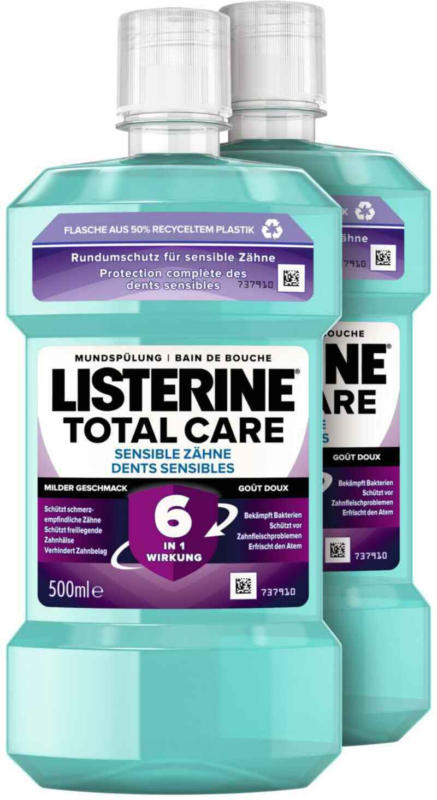 Listerine Lavage de bouche Total Care Sensitive 2 x 500 ml -
