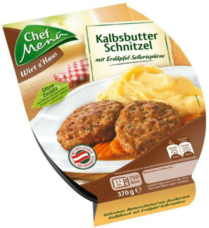 Chef Menü Kalbsbutterschnitzerl
