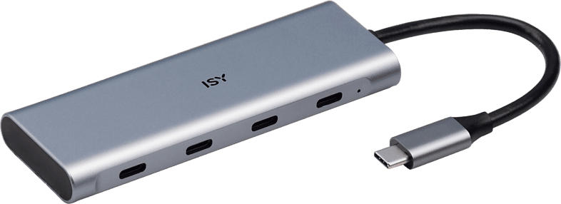 ISY Adapter IHU-5400 USB 3.1 Typ-C auf 4x Hub Silber