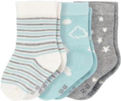 3 Paar Baby Socken in verschiedenen Dessins
