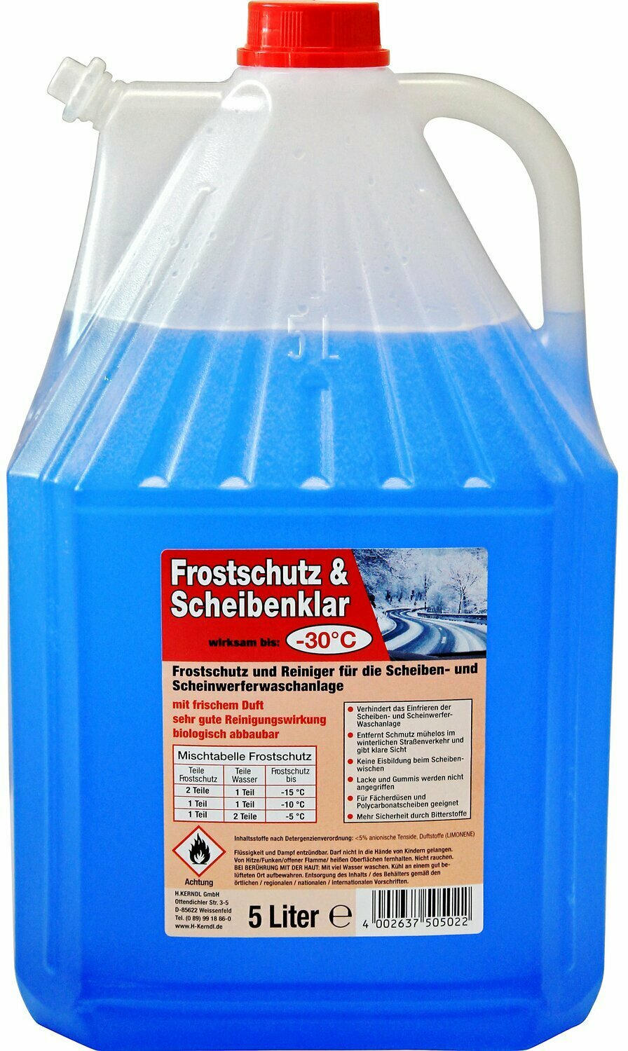 Frostschutz & Scheibenklar -20°C 5 l Schnabelkanne
