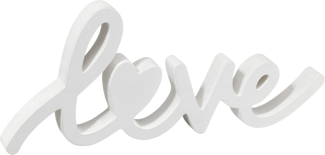 Dekorieren & Einrichten Holzschriftzug "Love" weiß