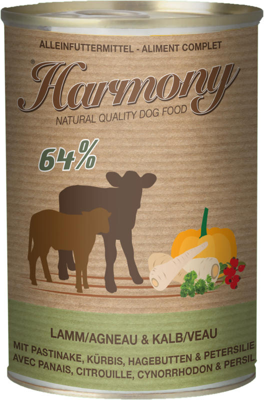 Harmony Dog Natural Nassfutter Lamm & Kalb 6x400g