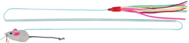 Trixie Spielangel mit 2 Spielzeugen 40cm