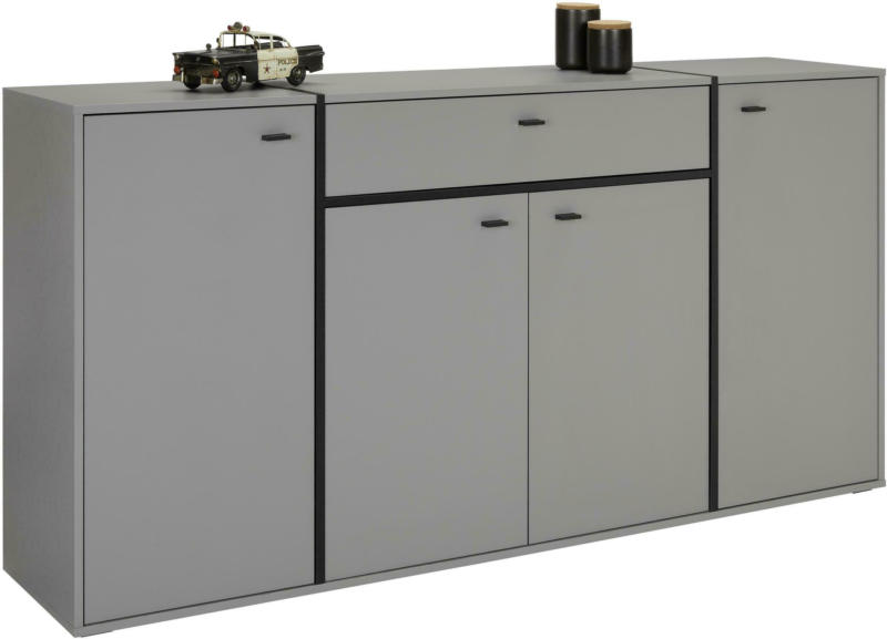 Sideboard in Grau/Schwarz