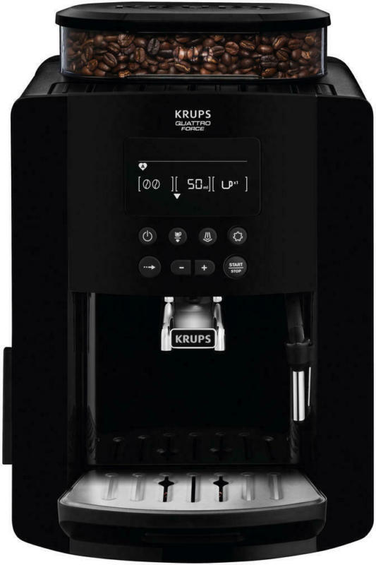 Krups Kaffeevollautomat Arabica Display Ea817k Quattro Force Schwarz B/h/t: Ca. 24x38x36 Cm