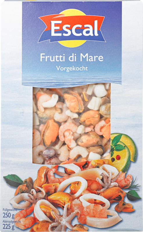 Fruits de mer Escal, précuits, 225 g