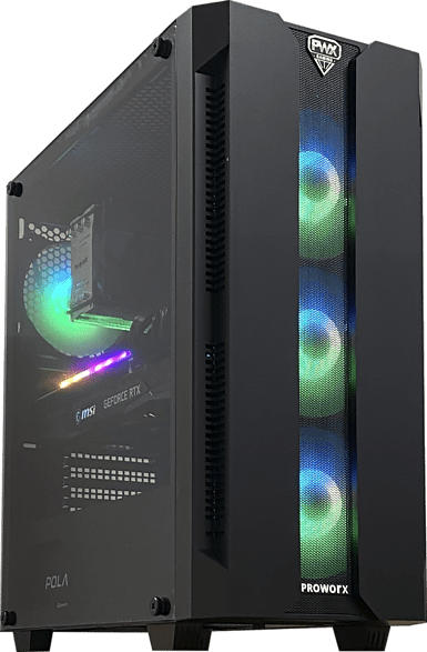Proworx Gaming PC Hunter H21-12, R7-5800X, 16GB RAM, 1TB SSD, RX6600XT, Schwarz