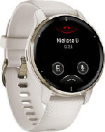 MediaMarkt GARMIN Venu 2 Plus - GPS-Smartwatch (125-190 mm, silicone, Or crème / ivoire)