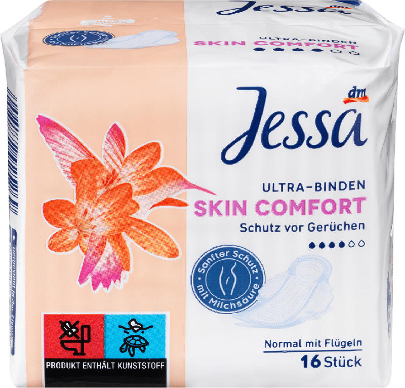 Jessa Ultra-Binden Skin Comfort Normal mit Flügeln