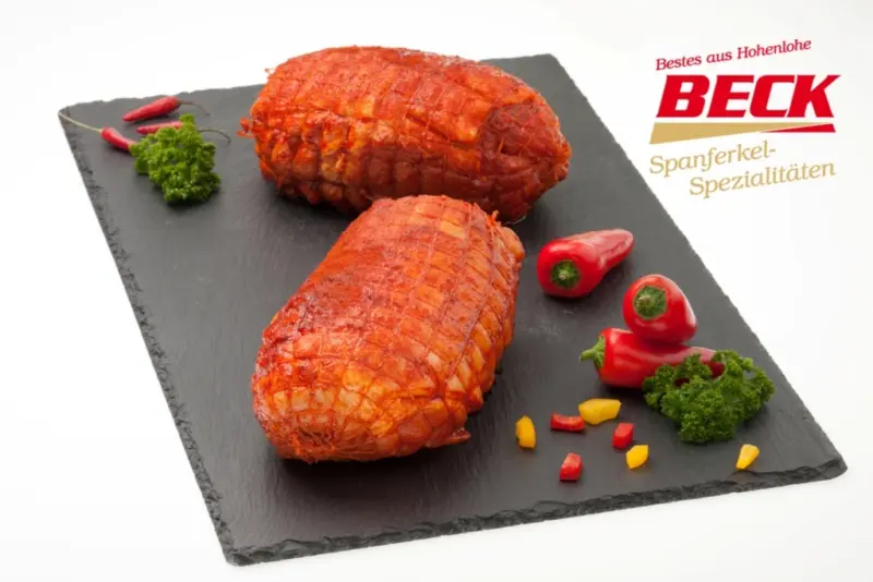 Spanferkel-Rollbraten, sortiert, gewürzt / BT