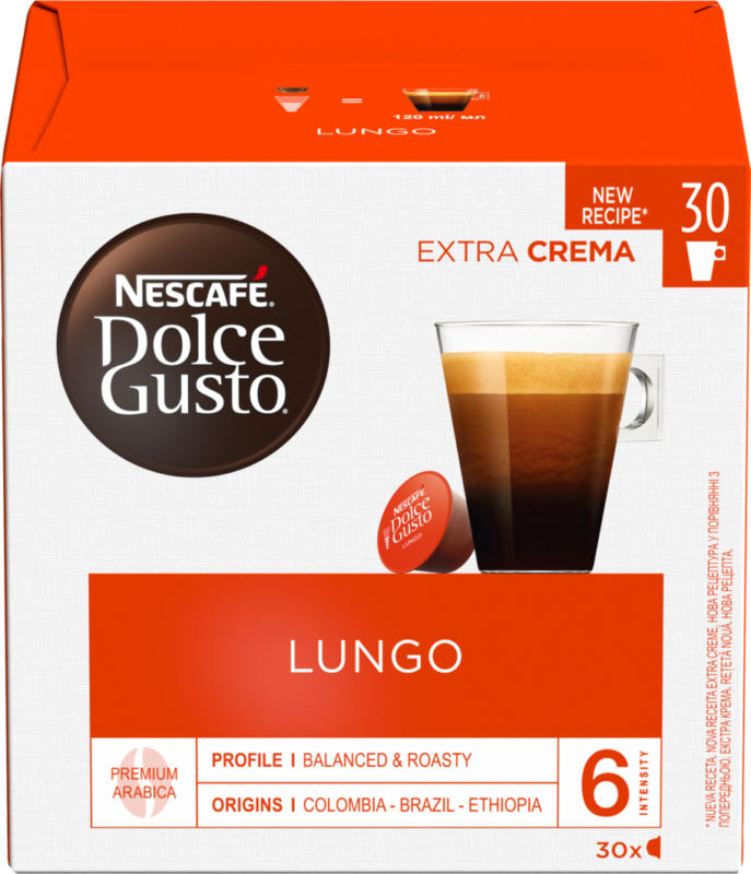 Capsule di caffè Lungo Nescafé® Dolce Gusto®, 30 capsule