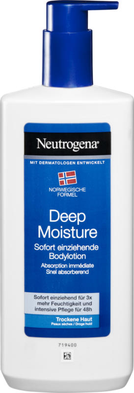 Neutrogena Deep Moisture Sofort einziehende Bodylotion, 400 ml