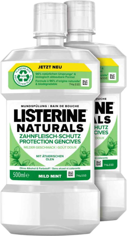 Listerine Bain de bouche Naturals 2 x 500 ml -
