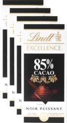 Tablette de chocolat 85% Cacao Excellence Lindt, 4 x 100 g