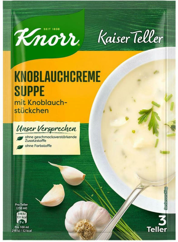 Knorr Kaiserteller Knoblauchcremesuppe