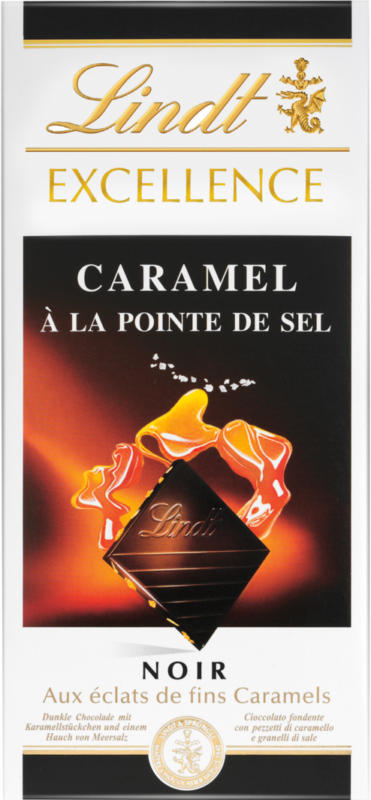 Lindt Excellence Caramel à la Pointe de Sel , 100 g