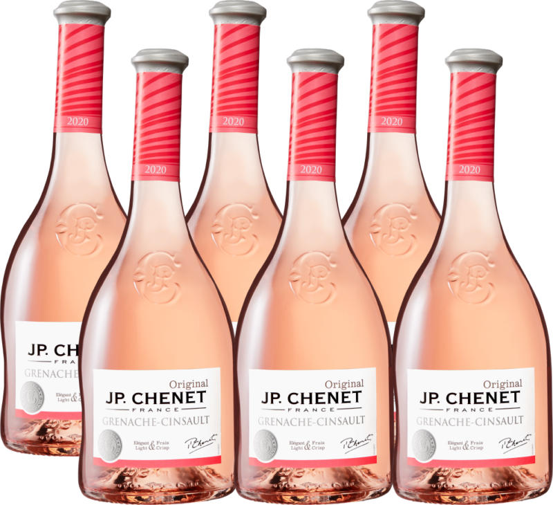 JP. Chenet Grenache/Cinsault Rosé Pays d’Oc IGP, 2021, Languedoc-Roussillon, Frankreich, 6 x 75 cl