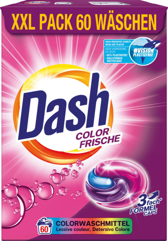 Lessive Dash Color - Fresh 3in1, 60 lessives, 1,59 kg