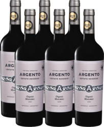 Argento Estate Reserve Organic Malbec, 2020, Mendoza, Argentinien, 6 x 75 cl
