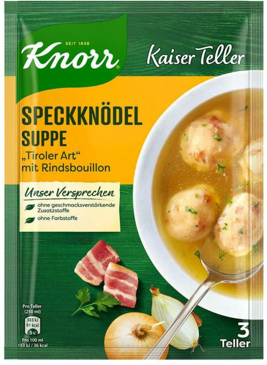 Knorr Kaiserteller Speckknödelsuppe ️ Online von BILLA - wogibtswas.at