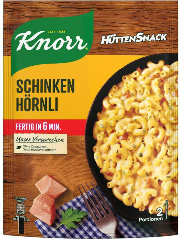Knorr Hüttensnack Schinken Hörnli