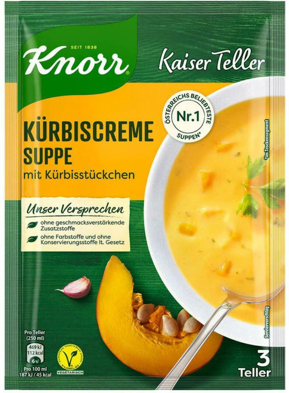 Knorr Kaiserteller Kürbiscremesuppe