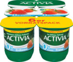 Danone Activia Joghurt mit Fruchtpüree, Erdbeere, 0% Fett, probiotisch, 6 x 120 g