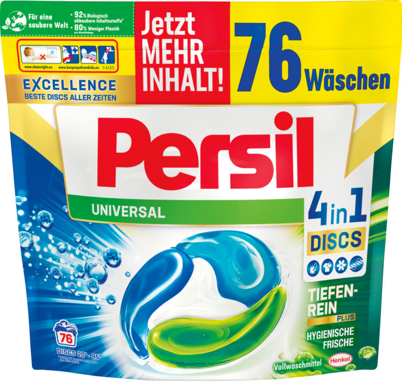 Persil Waschmittel Discs 4 in 1 Universal, 76 Waschgänge