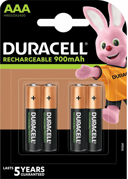 Duracell Recharge Ultra AAA Batterien 850 mAh, 4er Pack; Wiederaufladbare Batterie