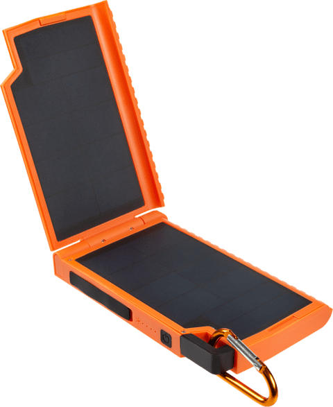 Xtorm Outdoor Super Solar-Powerbank 10.000 mAh mit LED-Taschenlampe, schwarz/orange; Solar Charger