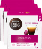 Denner Capsules de café Espresso Nescafé Dolce Gusto , 3 x 30 capsules - au 30.05.2022