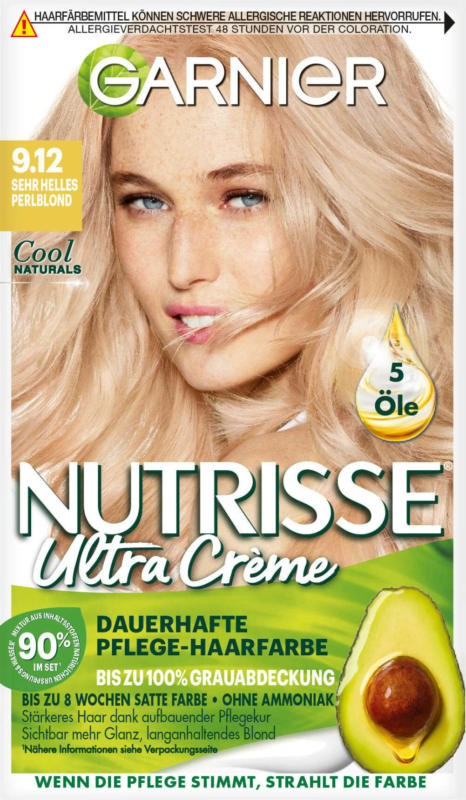 Nutrisse Haarfarbe Ultra Crème Sehr Helles Perlblond 9.12