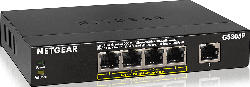 Netgear Desktop Gigabit Switch Soho GS305P, 5 RJ-45, 4 PoE+ mit 63W, Unmanaged, Schwarz