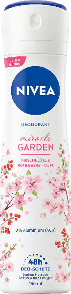 NIVEA Deospray Miracle Garden Kirschblüte & rote Beeren @