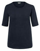 Tchibo T-shirt en coton bio, bleu foncé