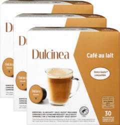 Capsules de café Café au lait Dulcinea, compatibles avec les machines Nescafé® Dolce Gusto®, 30 capsules