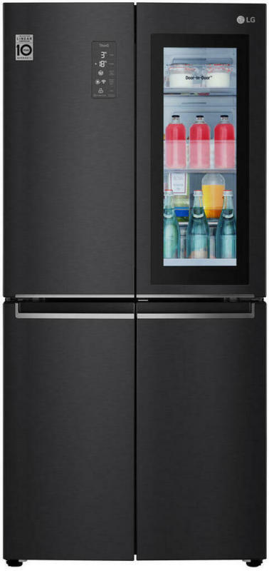 Lg Electronics Side-by-side Kühl-/gefrierkombination Instaview Door-in-door ® Gmq844mc5e Mattschwarz B/h/t: Ca. 83,5x178,7x73,4 Cm